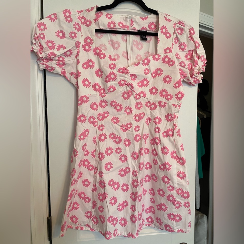 White and Pink flower dress